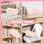 30 Count Pink Duster Refills Compatible with Swiffer Handle, 360° Multi-Surface Duster Refills with 1 Handle, 5X Microfibers Disposable Dusters for Home, Office Cleaning