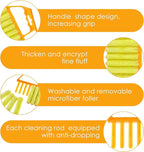Geiserailie 2 Pcs Window Venetian Blind Cleaner Duster Tool Washable 7 Fingers Dusting Cleaner and Air Vent Shutter Brush Blinds Air Conditioner Fan Duster Dirt Housekeeping Tool (2 Color)