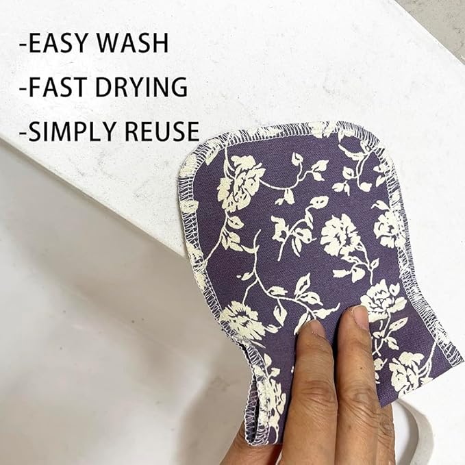 Reusable Toilet Paper Towels 20 Count Roll,Washable Cotton Cloth Paper Bidet Towels,2-Ply Super Soft Absorbent,Paperless Wipes Zero Waste(4 Colors Rose)