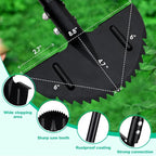 Lilyvane Half Moon Manual Lawn Edger - 36 Inch Long Handle- Heavy Duty Manual Edging Tool for Driveway, Sidewalk, Flower Bed, Landscaping Black
