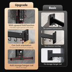 ZdwCyl Wall Mounted Clothes Hanger,Clothes Drying Rack,Laundry Drying Rack,Drying Rack Clothing,Laundry Hanger Rack,Retractable Dryer Racks,Collapsible, Aluminum,can be Fold Upward & Left & Right