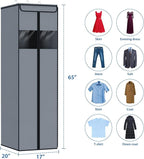 Zilink Extra Long Garment Bags for Gowns 65" Gown Bags for Long Dress with Clear Window Space Saving Formal Dress Bag for Long Dresses, Winter Coat, Trousers, Fur, Grey, 2-Pack