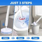100 Count Disposable Toilet Brush,Toilet Cleaner Wand Refills Compatible with Most Toilet Brushes- No Falling Apart, Fresh Fragrance，4X Cleaning Power，Bathroom Cleaning.