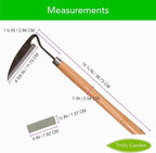 Effortless Weeding: Sharp Sickle Cuts Roots, Saves Time - with Thick Leather Sheath & Sharpening Stone