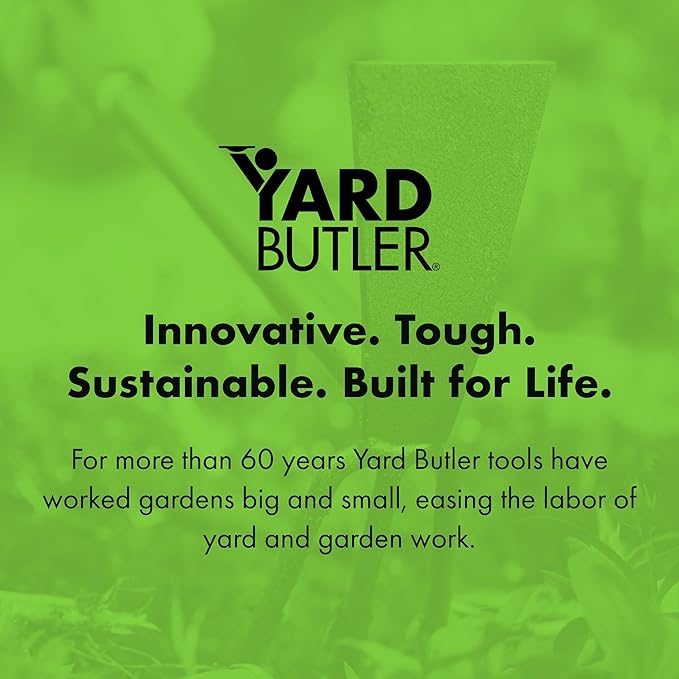 Yard Butler Terra Tiller Hand Cultivator, ITT-4T - Essential Gardening Tool for Yardwork - Power-Coated Steel Construction - Comfortable Grip - Long-Lasting - Rust-Resistant