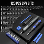 STREBITO 144-Piece Upgraded Electric Screwdriver, Max 0.7 N.m, 120 Magnetic Bits, 5-gear Torque Adjustment, Precision Screwdriver Set, Repair Tool Kit for Tech, Electronics and PC