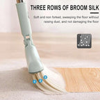 31.5in Broom and Dustpan Set Hand Broom for Home & Kitchen with Comb Teeth, Stainless Steel Handle, Standing Storage, Brooms with Dustpan Combo Set Outdoor Brooms Cleaning Tools Apartment Essentials