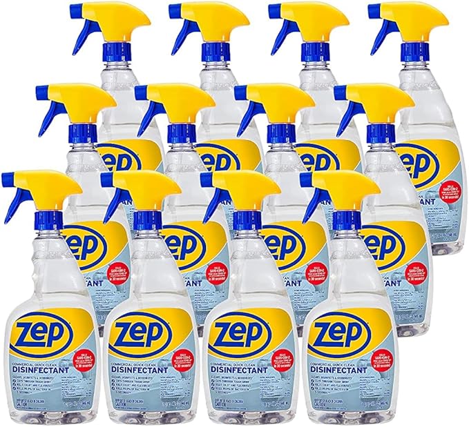 Zep Quick Clean Disinfectant 32 oz. Kills 99.9% of Bacteria in 5 Seconds (ZUQCD32)