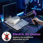 Electric Air Duster - Air Blower - Multi-Use Compressed Air Duster for Keyboard- Computer and PC - 5.74 oz Powerful Motor