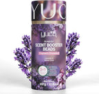 YUCO Scent Beads Laundry Natural,Ultra-Concentrated Two-Color Laundry Beads,Effective Fabric Deodorizer,Soften,Static Free,Microcapsule Tech Scent Lock Fresh Last 12Weeks(Lavender Amberwood,12.6OZ)