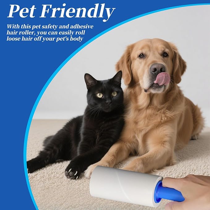Lint Rollers for Pet Hair Extra Sticky 540 Sheets with 3 Handles Portable Pet Lint Remover for Clothes, Furniture, Carpet, Dog and Cat Hair Removal
