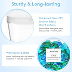 Lifewit Laundry Pods Container with Pop-up Lid, Coffee Pod K Cup Storage, Laundry Room Organization, Dryer Sheet Holder for Washing Powder Detergent, 2700 ml/0.72gal, 5PCS