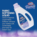 Clorox Fraganzia Liquid Laundry Fabric Softener, Lavender with Eucalyptus Scent - Laundry Odor Eliminator, Wrinkle Reducer and Static Reducer, 40 Fl Oz - 6 Pack