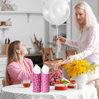 Outus 12 Pcs Breast Cancer Awareness Car Tissues Cylinder Holder with 3 Ply Facial Tissue Bulk Ribbons and Hearts Tissue Holder Travel Tissues Boxes Container for Car Cup Office Home Charity Event