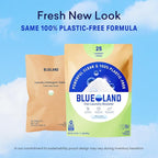 BLUELAND Oxi Laundry Booster Powder with Tin, Starter Set, Clear Skies Scent, 25 Loads, 17.6 oz, Plastic-Free, Eco Friendly, Oxy Cleaner, Stain Remover