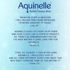 Aquinelle Toilet Tissue Mist Value Pack of 4 Convenient 3.25oz Bottles Non-Clogging Alternative to Flushable Wipes Simply Spray On ANY Folded Toilet Paper