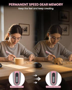 Rotary Tool, 4V Pink Cordless Rotary Tool with LED Display, Lasting Speed Memory, Rotary Tool Kit for Small DIY Project, Small and Light with Rubber Handle for Engraving, Sanding, Drilling, Polishing