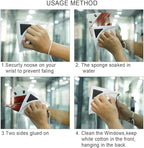 Double-side Magnetic Glass Wiper Window Cleaner Magnetic Glass Cleaning Tool Brush for Double Glazed Window Thickness 0.5"-1" (15-24mm)