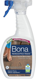 Bona Hardwood Floor Cleaner Spray - 32 fl oz & Microfiber Cleaning Pad, for Hardwood and Multi-Surface Floors, fits Family of Mops, 3 Pack