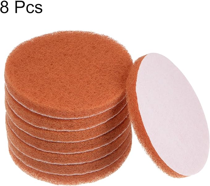 HARFINGTON 8pcs Drill Power Brush 4 Inch Tile Scrubber Scouring Pads 2000 Grit for Bathroom Kitchen Household Cleaning