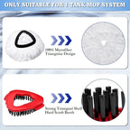 6 Pack Mop Replacement Heads Compatible with Oceda EasyWring Mop Microfiber Mop Refills, Replacement Microfiber Chenille, Easy to Replace,Deep Floor Cleaning and Machine Washable（White)