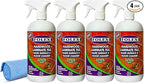 FOLEX Hardwood, Laminate, Tile, Hard Surface & Floor Cleaner with Reusable Cleaning Cloth, Fresh Almond Scent, Residue and Streak Free - 4 Pack