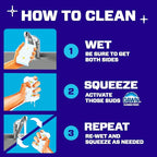 Mr. Clean Magic Eraser Sponge, Bathroom Cleaner, Shower Cleaner, Tub Cleaner, Soap Scum Remover, Bathroom Cleaning Supplies, Dawn Cleaning Power with Lemon Scent, 2 in 1 Bath, 5ct