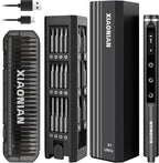 3.7V Precision Electric Screwdriver Set,76 IN 1 Mini Electric Screwdriver Cordless Set with USB Charging,5 Torque Settings Repair Tool Kit for Electronics Phone Camera Laptop Watch
