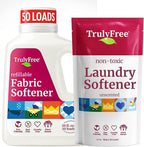 Truly Free Natural Fabric Softener | Non-Toxic for Babies & Kids Sensitive Skin | Plant-Based Laundry Softening Conditioner | Safe, Gentle & Chemical-Free | Unscented | 1 Pack with Jug