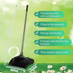 Maxcheck 12 Pcs 37 Inch Lobby Dust Pan Bulk Upright Lobby Dust Pan Plastic Commercial Dustpan with Long Handle Upright Standing Dustpan Heavy Duty for Office Home Indoor Outdoor Use (Black)