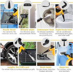 Handheld Steam Cleaner, Pressurized Multi-Surface Steam Cleaner for Home Use with 11pcs Accessories, All Natural Steamer for Cleaning Tile, Grout, Grime, Grease, Window, Couch, Car, Bathroom, Kitchen