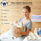 24 Pack Wool Dryer Balls XL Reusable Laundry Balls for Dryer Natural Fabric Softener Ball with 1 Storage Bags Reduce Wrinkles and Decrease Drying Time