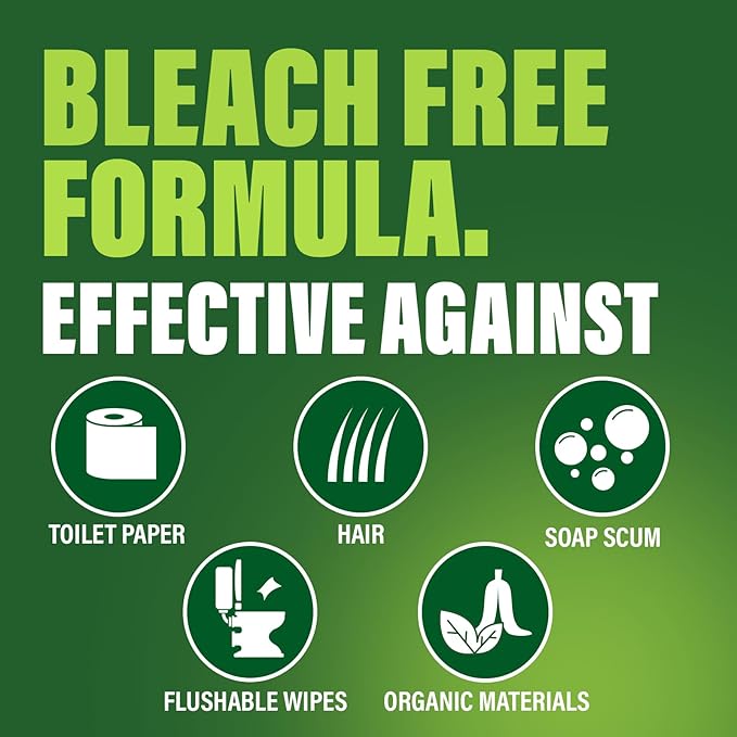 Green Gobbler Drain Clog Dissolver | Powerful Liquid Drain Opener & Toilet Clog Remover | Safe for Pipes & Septic | 2 Pack