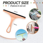 Yinder 21 Pcs Small Squeegee for Shower Glass Door 8.7" Silicone Shower Glass Window Cleaner Bathroom Squeegee for Car Windshield Window Mirror Art Class Group Craft(Colorful)