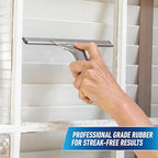 Unger Professional 8” Stainless Steel Window & Glass Cleaning Squeegee - Cleaning Supplies, Heavy Duty Squeegee for Window Cleaning, Streak Free Results