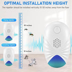 Ultrasonic Pest Repeller Indoor, Upgraded 2025 Mouse Repellent Ultrasonic Plug in Roach Insect Rodent Repellent, 3 Modes Repellent for Roach, Bugs, Mice, Spider, Electronic Rodent Repellent Devices