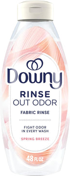 Downy Rinse Laundry Odor Remover, Spring Breeze Scent, 48 FL OZ, Fabric Softener and Laundry Odor Removal Rinse
