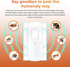 Pest Defence Ultrasonic Pest Repeller, Bye Critter Ultrasonic Pest Repeller Plug-in Mouse Repellent for Home – Repels Mice, Spiders, Rodents, Cockroaches, and Ants – Eco-Friendly, Chemical-Free