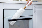 Full Circle Dust Whisperer Microfiber Duster - Machine Washable, For Ceiling Fans, Blinds, Furniture - White