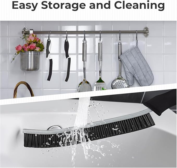 Cleaning Brush-Hard Crevice Cleaning Brushes, Multifunctional Window Groove Brushes, Grout Brush, Cleaning Tool for Bathroom, Kitchen, Toilet, Tile, Sink, Home (6, Black)