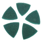 Hand Scouring Pads, 5pcs Triangle Scouring Pad Polishing Pad Self Adhesive Plate Grinding Machine, Household Surfaces Scouring Pads Sticks