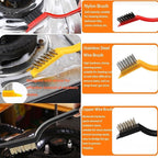 19Pcs Crevice Cleaning Brush Set, Hard Bristle Cleaning Brush，Multi Purpose Gap Brush for Kitchen,Bathroom, Window Tracks,Corner, Sink, Cup. Home Essentials Scrub Cleaning Tools