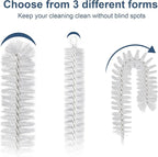 Straw Cleaner Brushes Sets, 12 Pieces 8.2 Inch Botthle Cleaning Brush and Nylon Tube Brush Brush Kit for Sippy Cup, Tumbler, Water Bottle, Drinking Straw (White)