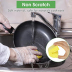 12 PCS Dish Sponges Kitchen, Non Scratch Cleaning Sponge for Non Stick Cookware, Natural Compressed Cellulose Wash Scrub for Household Bathroom, Soft Washing Scrubbers (Yellow)