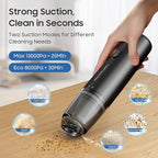 Handheld Vacuum Cordless, Car Vacuum Portable with 2 Suction Modes, Blow & Suction 2-in-1, Mini Vacuum Cleaner Rechargeable for Car, Home, Pet Hair, Office, Desk, Keyboards (Black)