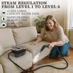 Steam Cleaner,15s Heat-Up 42.27oz Tank,2500w Handheld Steam Cleaner for Home with 15 pcs Accessories,Portable Steamer for Cleaning,kitchens,Grease,bathrooms,Grout,Tile,Bed Bugs,Floor,Couch and Car