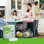 Dishwasher Detergent Sheets 100 Loads Eco Friendly Dishwasher Detergent Plastic-Free Washer Sheets Alternative(Green Apple)