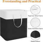 TasticTotes laundry basket 3-Pack, laundry hamper, Hamper with handles, collapsible laundry baskets, Waterproof dirty clothes hamper, Towel Storage for Home or Dorm, 100L-Black
