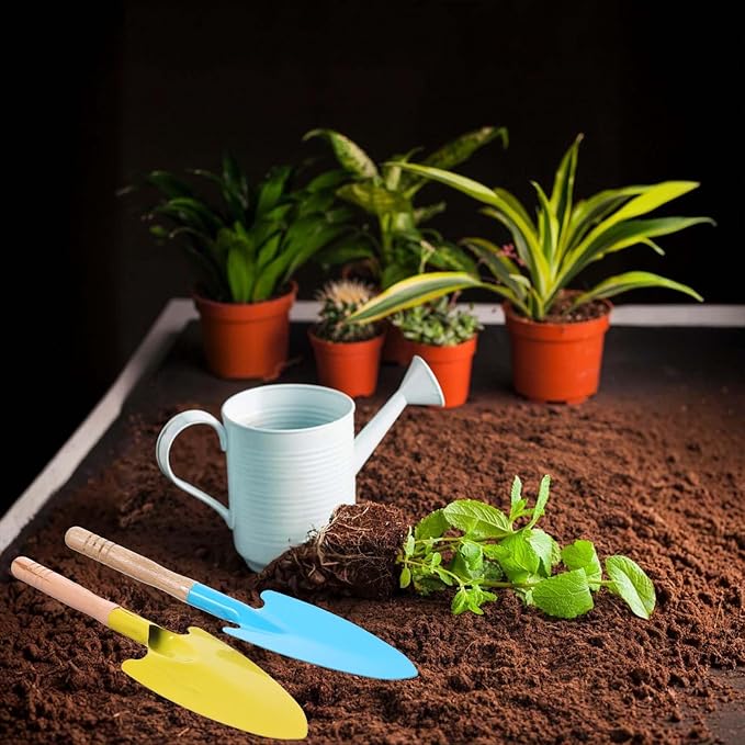 20 Pcs Colorful Metal Hand Shovel Digging Trowel Set Transplanting Garden Shovel for Flower Soil Planting Women Men Gift Indoor Outdoor, 5 Colors