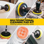 Holikme 40 Piece Drill Brush Attachment Set Scrub Pads Scouring Pads Power Scrubber Brush with Extend Long Attachment All Purpose Clean for Car Detailing，Grout, Tiles, Bathroom, Kitchen